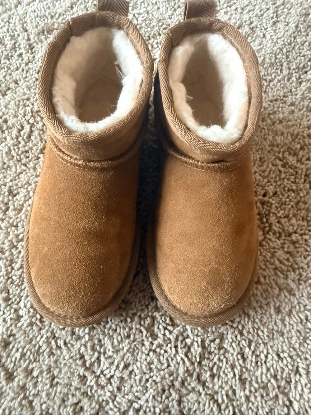 Bearpaw Chestnut Suede Shearling Booties